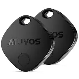 Produktbild: ATUVOS Air Tag Schlüsselfinder KeyFinder 2er Pack, Smart Tracker Kompatibel mit Apple Wo ist? APP (iOS NUR,Android Nicht unterstützt) Bluetooth Key Finder für Gepäck/Koffer/Taschen,Austauschbarer Akku
