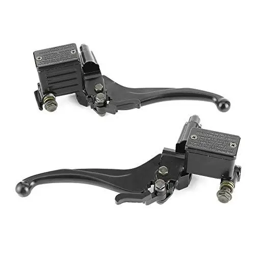 Produktbild: Bremshebel, ATV Bremspumpe, Kupplungspumpe Motorrad Paar 22mm Hydraulische Kupplung Links/Rechts Oben Vorne/Hinten Bremspumpe mit Griff Parksperre Edelstahl roller brems pumpe