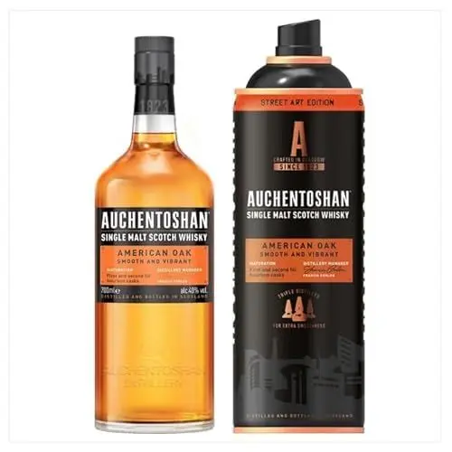 Produktbild: Auchentoshan American Oak | Urban Spray Can Street Art Edition | Single Malt Scotch Whisky | fruchtiger Geschmack | 40% Vol | 700ml Einzelflasche | Amazon Exclusive