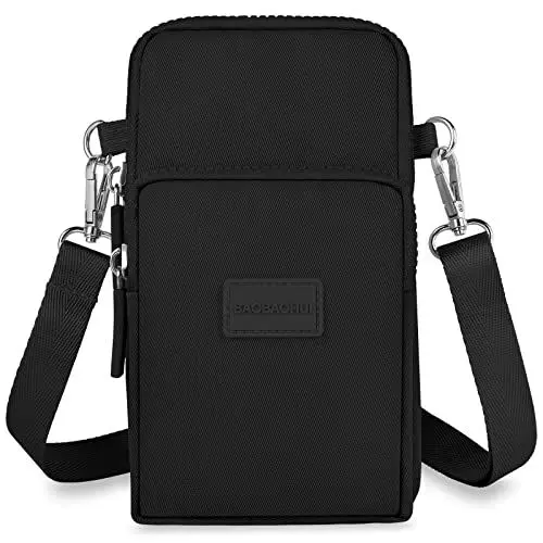 Produktbild: Aucuu Kleine Handytasche, Damen, Handytasche, Damen, mit verstellbarem Schultergurt, Oxford-Stoff, Crossbody-Tasche, Lauftasche, Armtasche, für Telefon mit 17,8 cm (7 Zoll) (mit Kopfhöreranschluss),