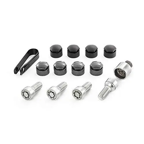 Produktbild: Audi 82A071455 Radsicherungsschrauben Radbolzen Radsicherung Felgenschloss M14x1.5x27, Schwarz