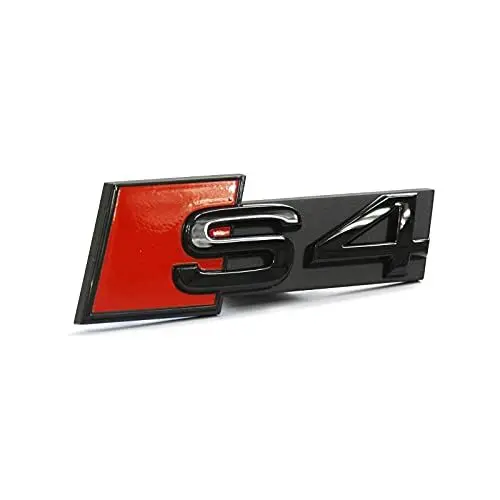 Produktbild: Audi 8W0071805 Schriftzug S4 Clip Tuning Plakette Kühlergrill Black Edition Emblem, schwarz/rot