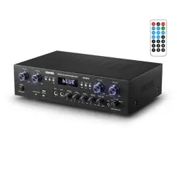 Produktbild: Audio Leistungsverstärker Bluetooth 5.0, Donner 440W Audio Verstärker 4 Kanal, Stereo Receiver mit USB, SD, FM, 2 Mikrofoneingang Echo, RCA, LED, für Studio, Heimkino, MAMP5