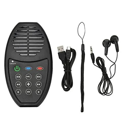 Produktbild: Audio-Bibel-Player, Tägliche Meditation, Solarbetrieben, Tragbarer Bibel-Hand-Solar-Player mit Großem Volumen, LED-Licht, 4G-Speicher und Wiederaufladbarem Akku (Black)