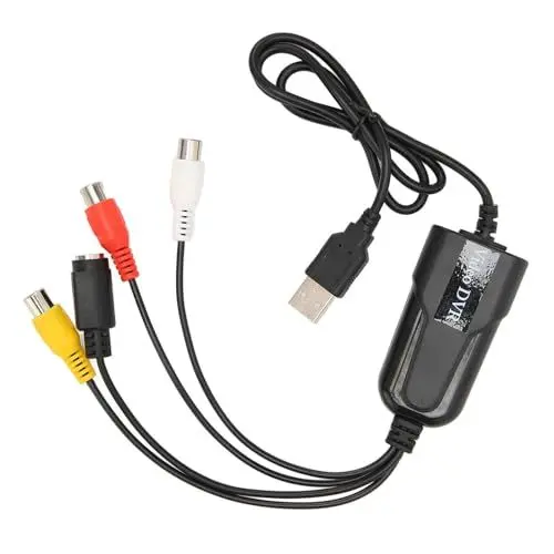 Produktbild: Audio-Video-Capture-Karte, AV R CA zu USB Sound-Video-Konverter, VHS DV VCR Hi8 DVD zu Digital-Konverter, Unterstützt PAL/NTSC, füR MAC Vista
