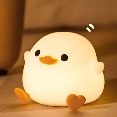 Produktbild: Auezona Nachtlicht Kinder Kawaii LED Nachttischlampe Baby, Silikon Stilllicht Dimmbar Touch mit Timer für Geschenke, Nachtlampe Kinderzimmer Babyzimmer