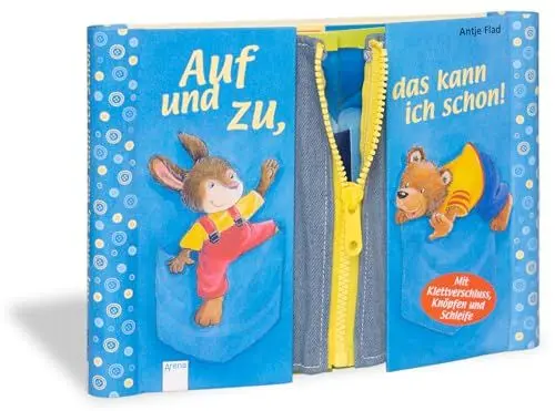 Produktbild: Auf und zu, das kann ich schon!: Mit Klettverschluss, Knöpfen und Schleife für Kinder ab 3 Jahren. Ideales Geschenk, um die Motorik zu fördern
