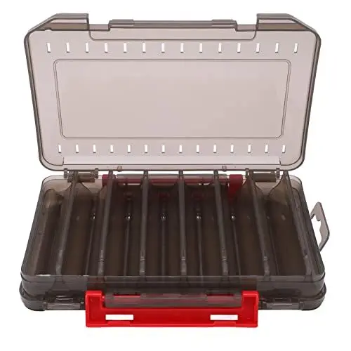Produktbild: Aufbewahrungsbox für Angelköder, wasserdichte Aufbewahrungsbox für Angelzubehör, doppelseitige Köderbox, atmungsaktive Belüftung, Fallschutz, doppelseitige Angelbox, Anti-Verlust, (Gray)
