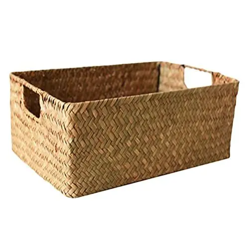 Produktbild: Aufbewahrungskorb Geflochten Deko Aufbewahrungsbox: Organizer Körbchen in Shelf Arbeitsplatte Toilettentank Regal Schrank Organizer für Schubladen Tischplatten Kommoden Küchen Wohnzimmer