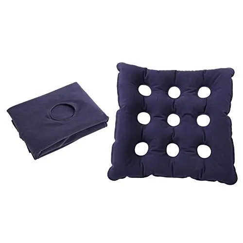 Produktbild: Aufblasbare Air Seat Anti Dekubitus Kissen Rollstuhl PVC Seat 9 Loch Breathable Matratze Anti Bedsore Verhindern Sie Decubitus Ideal für längeres Sitzen Home Office(480)