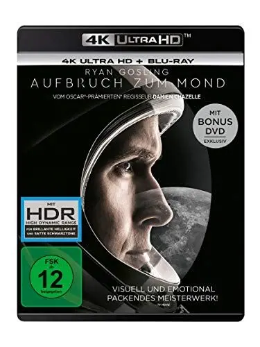 Produktbild: Aufbruch zum Mond (4K Ultra-HD) (+ Blu-ray 2D) (+ Bonus-DVD)