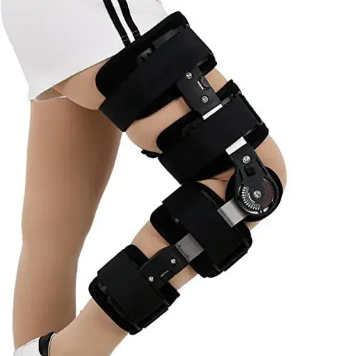 Produktbild: Aufklappbare Rom-Knieorthese, Verstellbare Knie-Wegfahrsperre Universelle BeingrößE FüR Acl/Pcl BäNder Verletzt Und Gebrochen