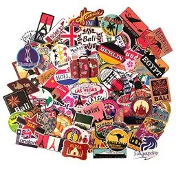 Produktbild: Aufkleber Länder Städte Aufkleber Koffer Reisegepäck Taschen Vinylaufkleber Reisen Scrapbooking Laptops MacBook Laptop Vsco Aufkleber Reisetourismus Aufkleber Land der Welt