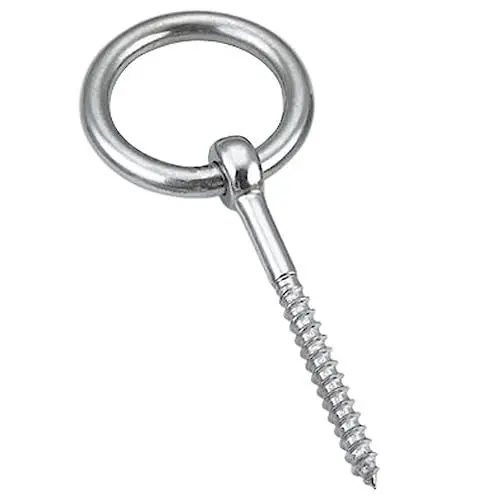 Produktbild: Augbolzen mit Holzgewinde und Ring 4X45 1 Stück Edelstahl A4 - Ringbolzen mit Holzgewinde, Ösenschrauben mit Holzgewinde - NIRO, Nirosta, AISI 316