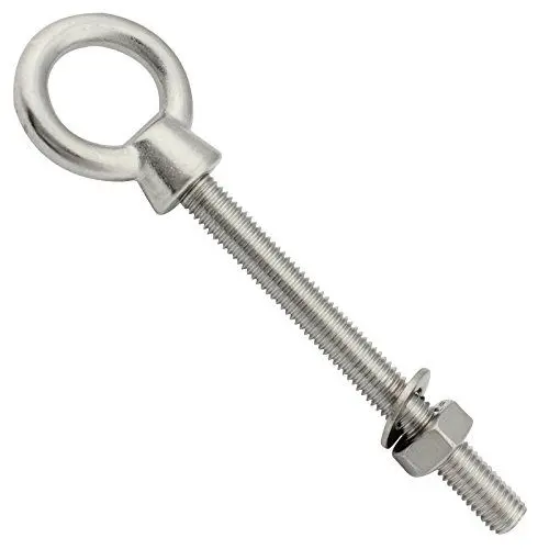 Produktbild: Augbolzen mit metrischem Gewinde - M8 x 100 mm - (2 Stück) - Ringschraube/Augenbolzen - (Gewindelänge: 100 mm) - aus Edelstahl A4 V4A - SC8267 | SC-Normteile®