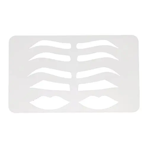 Produktbild: Augenbrauen-Lippen-Schablone, Augenbrauen-Lippen-Schablone Anfänger Wiederverwendbares Make-up Augenbrauen-Lippen-Schablone Microblading-Zubehör für Männer und Frauen, Passend für Brauen- und Lippenfo