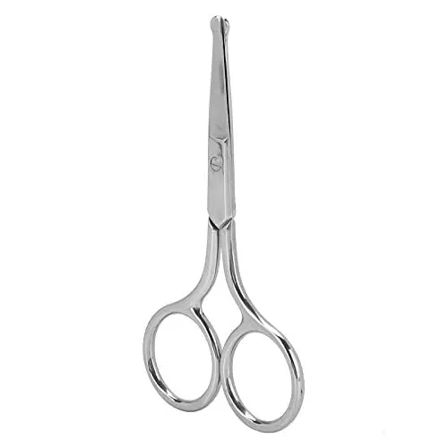 Produktbild: Augenbrauenschere, Nasenhaarschere, Pflegewerkzeug, Edelstahl, Abgerundete Spitze, Nasenhaarschneider für Männer, für Augenbrauen, Nase, Schnurrbart, Bart (MJ-WB090)