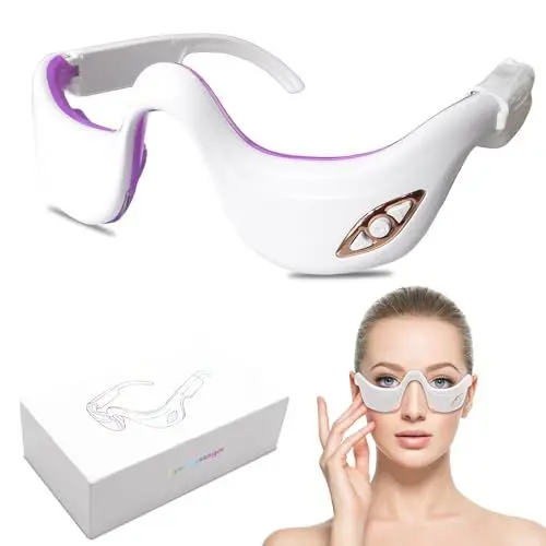 Produktbild: Augenmassagegerät mit Wärme,Eye Massager,ATemperatur Wärme Augen HeizkissenAugenmassagegerät Anti-Aging Augenringe,6 Massagemodi,3 Stufen Stärke für Entspannendes,Reduzieren Schwarze Kreise, Trockene