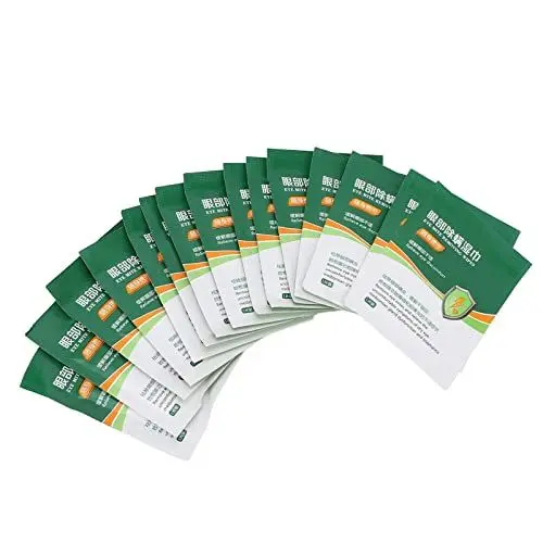Produktbild: Augenlid-Reinigungstücher, 15 Stück Teebaumöl-Augenlid-Tücher, Milbenentfernung, Linderung von Belastungen, Augen-Tücher, Augen-Reinigungstücher für Trockene, Juckende Augen