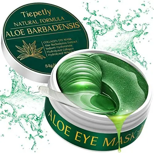 Produktbild: Augenpads, 60 Pcs Eye Pads, Kollagen Augenpads gegen Augenringe mit Aloe Vera, Hyaluronsäure Augenmaske, Augenringe Entfernen, Falten, Tränensäcke, Puffiness (grün)