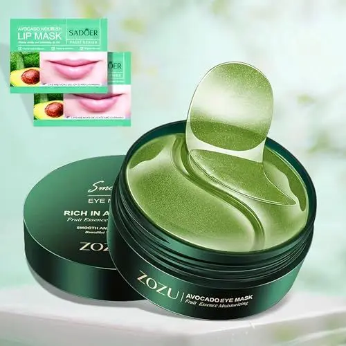 Produktbild: Augenpads 60 Stück Under Eye Patches, 2 Stück Moisturizing Lip Mask, Augen Pads Masken Gegen Augenringe, Gegen Augenringe, Augenpads Gegen Falten, Tränensäcke, Anti-Aging Augen Pads