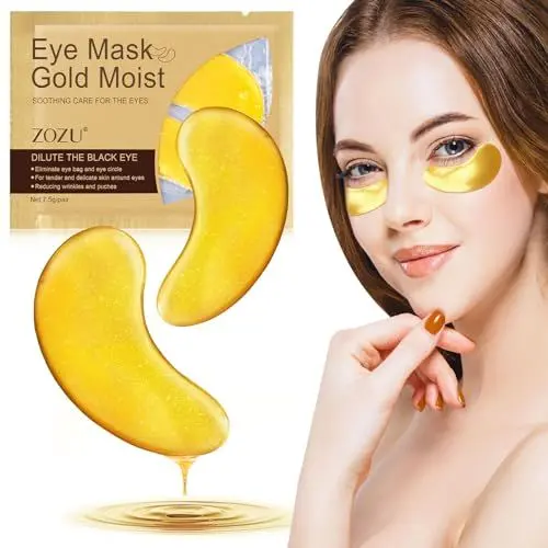 Produktbild: Frmingdocj Augenpads Augenmaske gegen Augenringe, Tränensäcke, Falten & Schwellungen - 24k Gold Eye Pads mit Kollagen & Hyaluron für Anti-Aging(2 Stück)