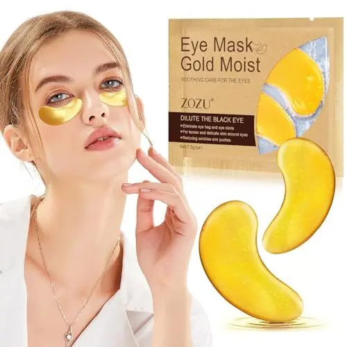 Produktbild: Frmingdocj Augenpads Augenmaske gegen Augenringe, Tränensäcke, Falten & Schwellungen - Gold Eye Patches mit Kollagen & Hyaluron für Anti-Aging(2 Stück)