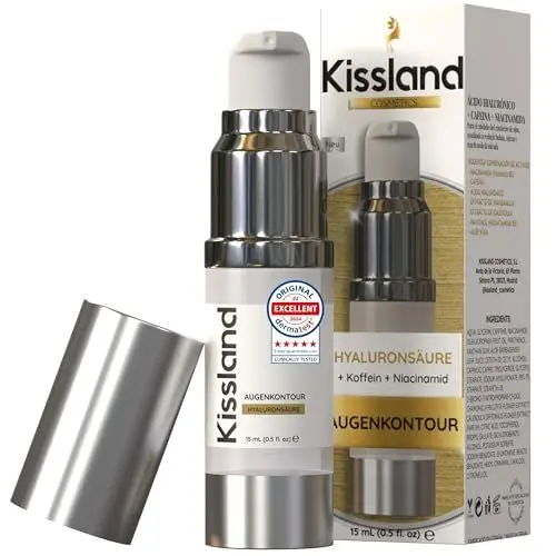 Produktbild: Augenserum mit Hyaluronsäure, Koffein und Niacinamid 15ml - Augenserum Gegen Falten und Augenringe - Caffeine Eye Cream Ideal für Dark Circles Under Eye Treatment - Eye Serum für Augenpflege