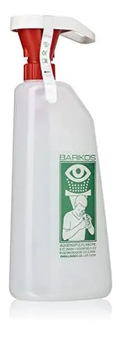 Produktbild: ​BARIKOS KS Augenspülflasche – Erste Hilfe Augendusche 620 ml für Säuren, Basen & Fremdkörper – Ph-neutral, ergonomisch, DIN EN 15154-4 zertifiziert​