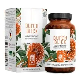 Produktbild: Augenvitamine - Lutein Zeaxanthin Komplex Kapseln mit Beta Carotin & Vitamin A hochdosiert & Vegan - 90 Augenkapseln mit Lutein 20mg für 3 Monate - Augen Vitamine - 100% natürlich