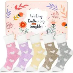 Produktbild: AUGOLA 5 Paar Kuschelsocken Damen, Winter Socken Flauschige Kuschel Socken Damen, Nordisch, Gemütlich und Flauschig, Geschenke für Damen Gr. 35-41
