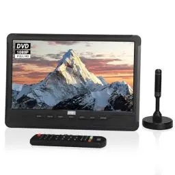 Produktbild: August 10“ tragbarer HD Fernseher mit DVD Player&integriertem Akku DA383-DVB-T2 Mini LCD TV mit EPG/Aufnahmefunktion (PVR), CD/DVD/USB/SD-Karte, HDMI, AV - Aux-Ausgang Perfekt für Wohnwagen Zuhause