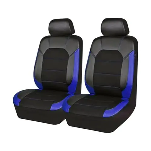 Produktbild: AUJSHDH Auto-Sitzbezug, für Peugeot 107 108 206 207 207CC 208 307 307CC 308 308CC 406 407 Auto-Schonbezüge Set Vorne für Fahrersitz & Beifahrer, Elastische Säume, Seiten-Airbag-kompatibel,C