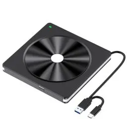 Produktbild: Aumdie Externes CD/DVD Laufwerk für Laptop, CD Laufwerk Extern USB 3.0, DVD Laufwerk Extern USB C Externer CD/DVD Brenner für Laptop PC Windows 11/10/8.1/7 Linux Mac OS MacBook Externes Laufwerk