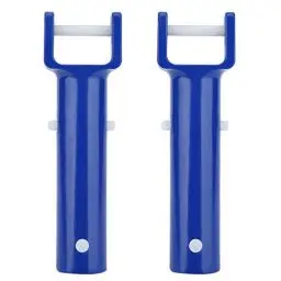 Produktbild: AUNMAS 2 Stück Schwimmbad-Clip-Griff, 14,5 * 5 cm Blau V Form Clip Bürstenkopf Griff Schwimmbad-Zubehör