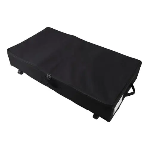 Produktbild: AUNMAS Unterbett-Organizer, Aufbewahrungsbehälter für Kleidung und Schuhe, Schubladenbehälter mit Rollendeckel für Saisonale Kleidung, Bettwäsche, Schuhe (BLACK)