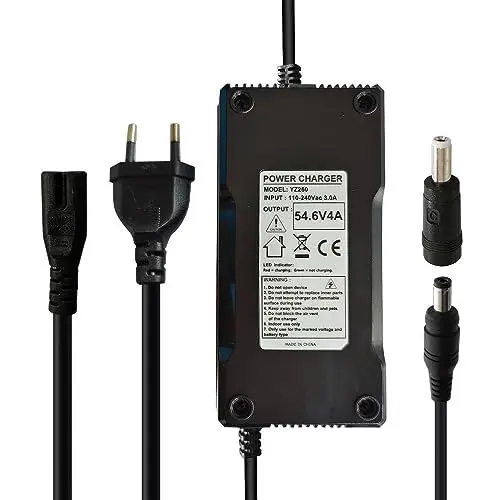 Produktbild: aunstarwei 54.6V 4A Netzteil Adapter Ladegerät für 48V 13S Lithium-Ionen-Akku mit DC 5.5x2.1mm Anschluss 5.5x2.5mm Stecker