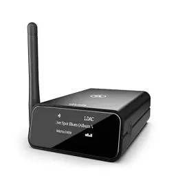 Produktbild: Auris Blume Pro Hi-Fi Bluetooth 5.0 Musik-Receiver - Bluetooth-Adapter mit Audiophilem DAC, LDAC, AptX HD, OLED-Display, Optischem Koaxialem AUX-Ausgang für Home Stereo, AV-Receiver oder Verstärker