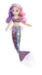 Produktbild: Aurora World 33234 Aurora Sea Sparkles Pastellmeer Plüsch, 46 cm, iris, Pink/Violett