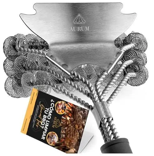Produktbild: Aurum® Grillbürste, Grillrost, Reinigung von Backöfen, Grillzubehör, Grillrost, Reinigung des Grills, Reinigung des Grills, Grillreiniger, Grillzubehör, Drahtbürste, BBQ