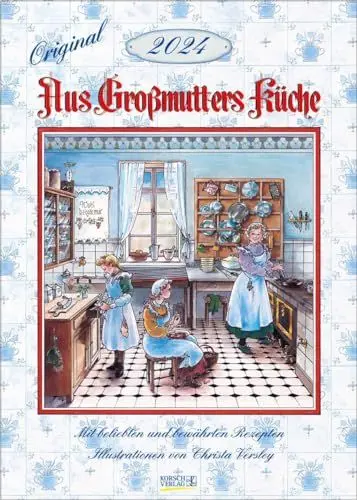 Produktbild: Aus Großmutters Küche 2024: Wandkalender mit Rezepten und nostalgischen Bildern. Küchenkalender DIN A3.