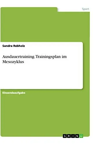 Produktbild: Ausdauertraining. Trainingsplan im Mesozyklus