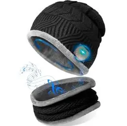 Produktbild: Ausgefallene Geschenke für Männer Bluetooth Mütze - Frauen Männer Sinnvolle Geschenke Weihnachten, Läufer Radfahrer Angler Technik Herren Geschenkideen Weinachtsgeschenke Mütze mit Bluetooth Kopfhörer