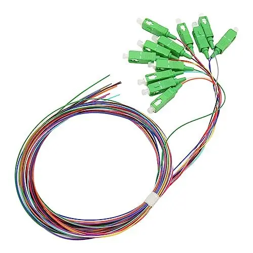 Produktbild: Ausla 12 Stränge SC 1,5 Meter Glasfaser-Pigtail, mit 12-Farben-Glasfaser-Pigtail SC, Singlemode-Faser-Pigtail Zum Schweißen