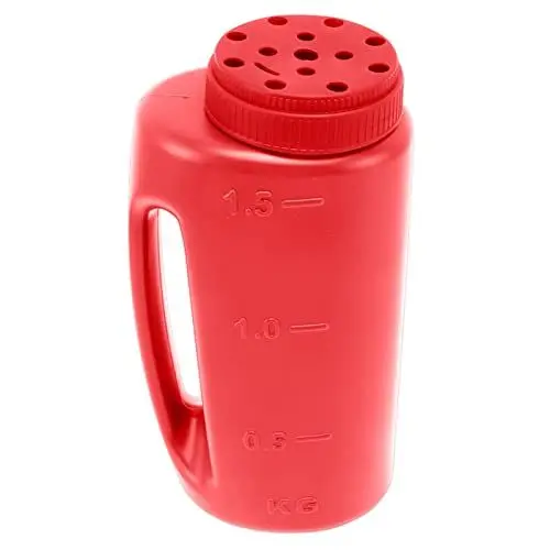 Produktbild: Handdüngerstreuer, Dickes Kunststoffmaterial, Breite Anwendungen, Arbeitssparend, Robuste Struktur, für Garten, Gehweg, Hinterhof, ABS, 167 G, 19 X 12,5 cm (Rot)
