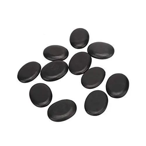 Produktbild: Ausla Hot Stone Massage Set, 12 Stück Warme Entspannende Massagesteine ​​Leistungsstarke Wärmespeicherfähigkeit, Lindert Muskelverspannungen