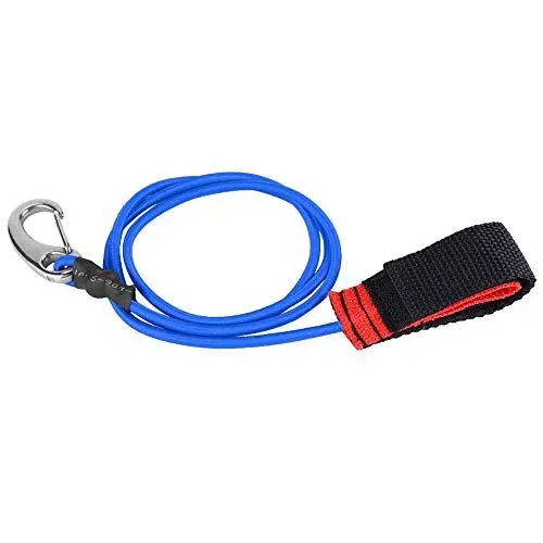 Produktbild: Ausla Kajak-Paddel-Sicherheitsleine, Elastische Paddelleine, Kajak-Paddel-Halteleine, Elastische Schnur, Boots-Kanu-Kajak-Paddel-Lanyard, Boots-Paddel-Leine mit Karabiner-Clip, (Blue)