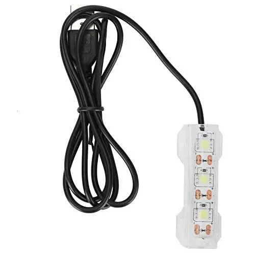 Produktbild: Ausla Kleines Aquarium-Wasserpflanzenlicht, Vollspektrum-Aquariumbeleuchtung für Süßwasserfischbecken Home Desktop Mini-Dekoration Weiche LED-Lampe mit USB-Anschluss