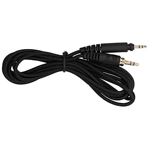 Produktbild: Ausla Kopfhörer-Audiokabel-Anschluss, OFC-Kupferdraht, 2,5 Mm Bis 3,5/6,35 Mm, für SRH440, SHP9000, Lange Kabellänge, Schwarz