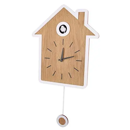 Produktbild: SEAFRONT Schaukeluhr Im Nordischen Stil, Moderne Kuckucksuhr, Kuckucks-Design-Uhr, Kuckucksuhr, Langlebig für Zuhause, Schlafzimmer (White)